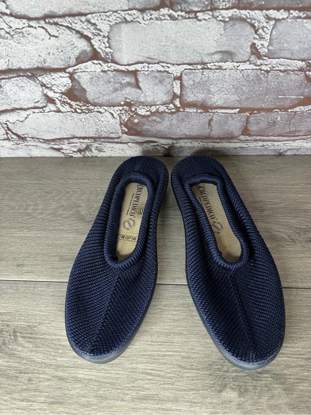 Arcopedico Blue Mesh Knit Fabric Loafers Comfort Shoes Women Sz 37EU/6M-6.5M US